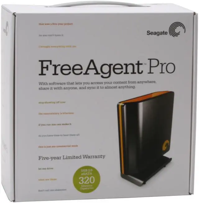 Alt view image 7 of 7 - Seagate FreeAgent Pro 320GB USB 2.0 / eSATA 3.5" External Hard Drive ST303204FPA1E2-RK