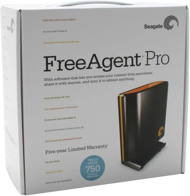 Alt view image 10 of 10 - Seagate FreeAgent Pro 750GB USB 2.0 / eSATA 3.5" External Hard Drive ST307504FPA1E2-RK