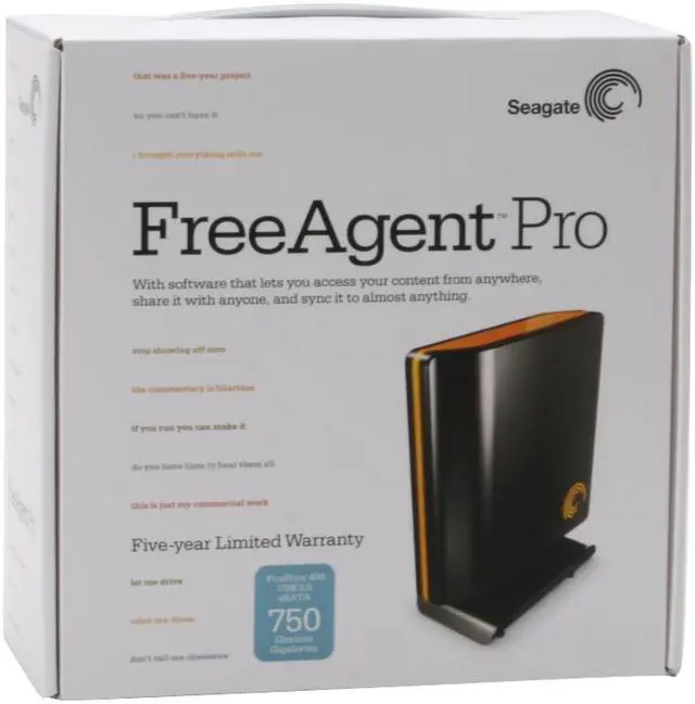 Alt view image 5 of 5 - Seagate FreeAgent Pro 750GB USB 2.0 / Firewire400 / eSATA 3.5" External Hard Drive ST307504FPA1E3-RK