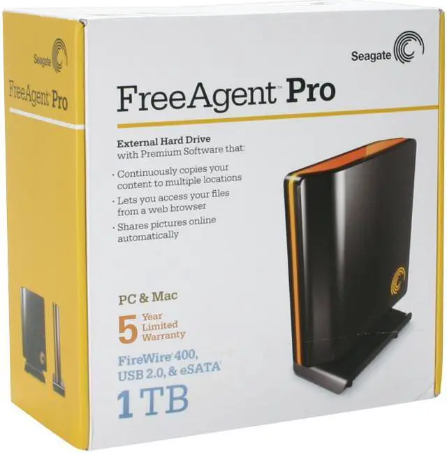 Alt view image 7 of 7 - Seagate FreeAgent Pro ST310005FPA1E3-RK 1TB 7200 RPM USB 2.0 / IEEE 1394a (Dual FireWire 400 interface module)/ eSATA External Hard Drive
