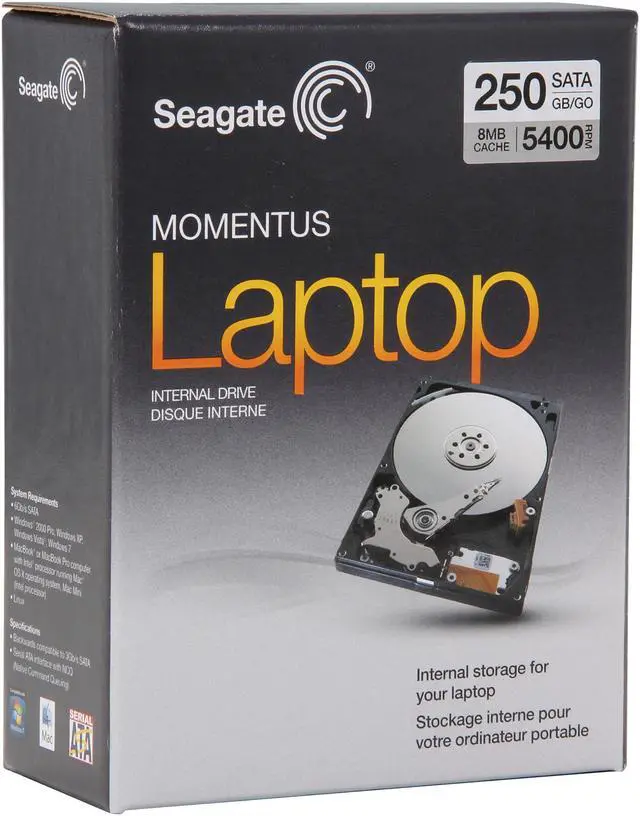 Main image of Seagate ST90250N1A1AS-RK 250GB 5400 RPM 8MB Cache SATA 3.0Gb/s 2.5" Notebook Hard Drive Retail kit