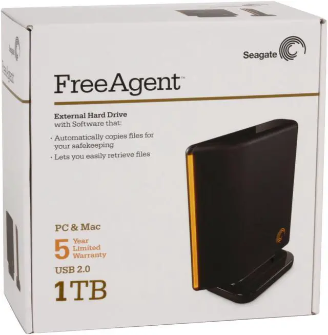 Alt view image 7 of 7 - Seagate FreeAgent GoFlex Desk 1TB USB 2.0 3.5" External Hard Drive ST310005FDA1E1-RK