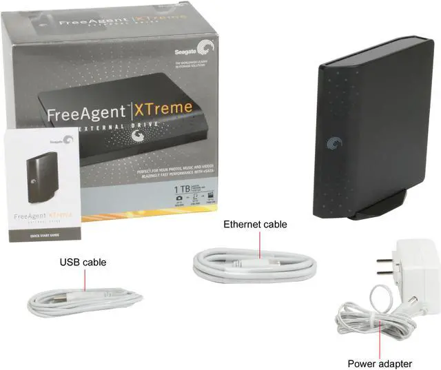 Alt view image 4 of 4 - Seagate FreeAgent XTreme 1TB USB 2.0 / Firewire400 / eSATA 3.5" External Hard Drive ST310005FPA2E3-RK Black
