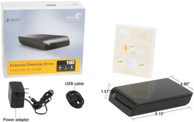 Alt view image 6 of 6 - Seagate Expansion 1TB USB 2.0 Desktop External Hard Drive