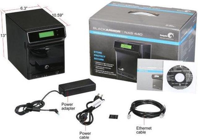 Alt view image 4 of 4 - Seagate ST360005SHA10G-RK 6TB BlackArmor NAS 440 Network Storage Server