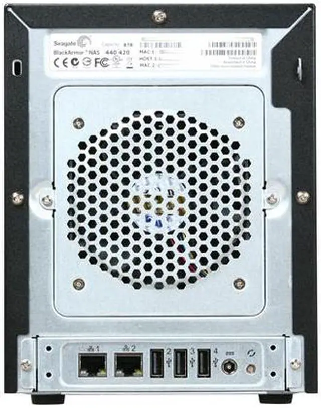 Alt view image 4 of 5 - Seagate ST380005SHA10G-RK 4-Bay 8TB BlackArmor NAS 440 Network Storage Server