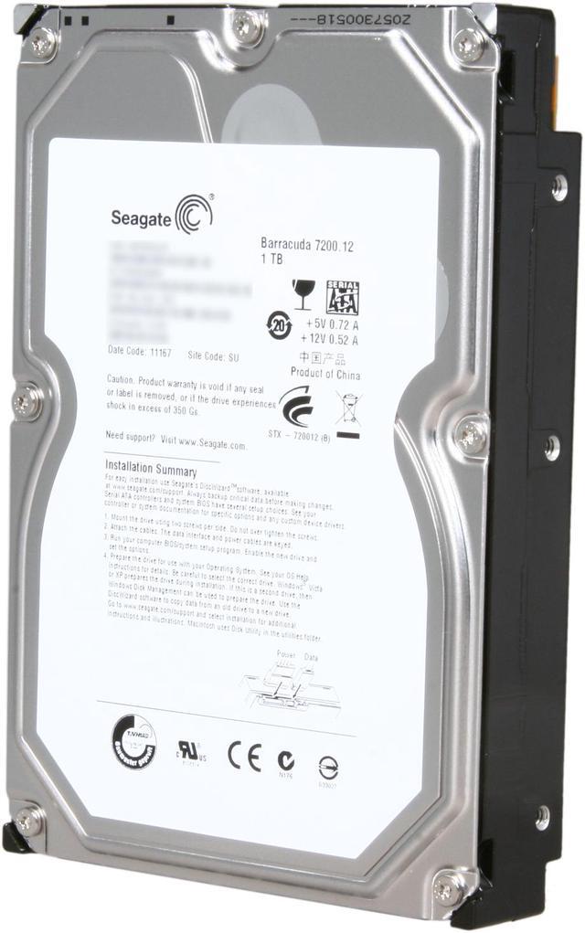 Comida sana repentino Suave Seagate BarraCuda 7200.12 ST31000528AS 1TB 7200 RPM 32MB Cache SATA 3.0Gb/s  3.5" Internal Hard Drive Bare Drive Desktop Internal Hard Drives -  Newegg.com