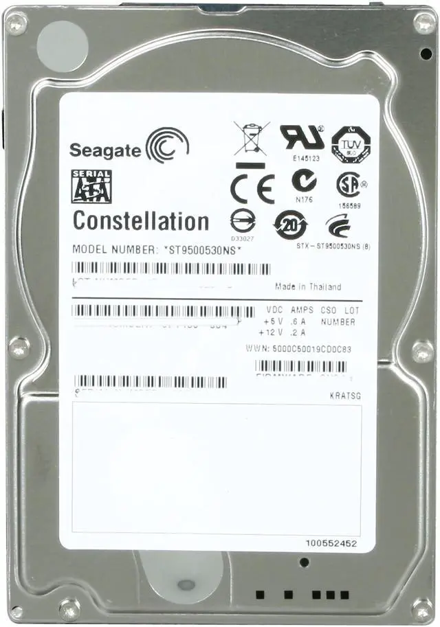 Alt view image 2 of 4 - Seagate Constellation ST9500530NS 500GB 7200 RPM 32MB Cache SATA 3.0Gb/s 2.5" Internal Enterprise-class Hard Drive Bare Drive