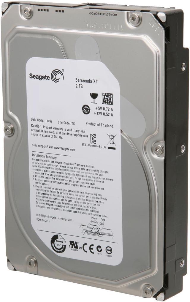 Seagate BarraCuda XT ST32000641AS 2TB 7200 RPM 64MB Cache SATA 6.0Gb/s 3.5  Internal Hard Drive Bare Drive 