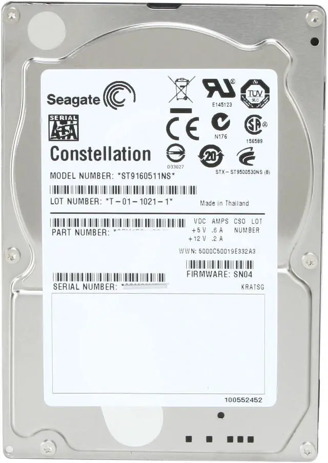 Alt view image 2 of 4 - Seagate Constellation ST9160511NS 160GB 7200 RPM 32MB Cache SATA 3.0Gb/s 2.5" Internal Hard Drive Bare Drive