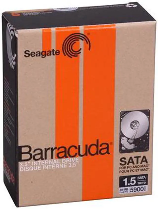 Main image of Seagate BarraCuda ST315005N4A1AS-RK 1.5TB 5900 RPM 32MB Cache SATA 3.0Gb/s 3.5" Internal Hard Drive Retail Kit