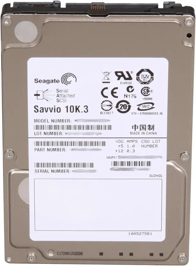 Alt view image 2 of 5 - Seagate Savvio 10K.3 ST9300603SS 300GB 10000 RPM 16MB Cache SAS 6Gb/s 2.5" Internal Enterprise Hard Drive Bare Drive
