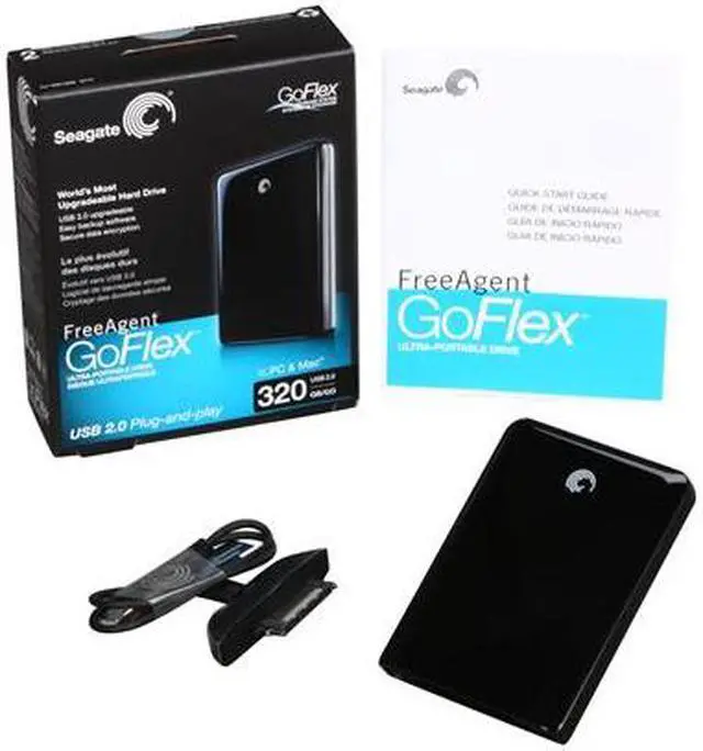 Alt view image 5 of 5 - Seagate FreeAgent GoFlex 320GB USB 2.0 Ultra-Portable Hard Drive (Black)