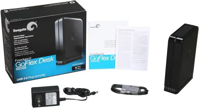 Alt view image 4 of 4 - Seagate FreeAgent GoFlex 1TB 3.5" External Hard Drive STAC1000100 Black