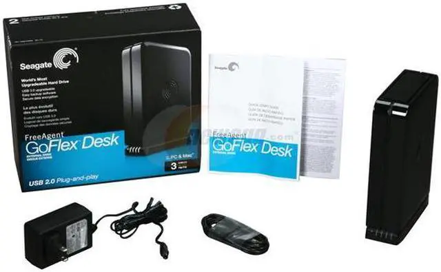 Alt view image 5 of 5 - Seagate FreeAgent GoFlex Desk 3TB USB 2.0 Desktop External Hard Drive
