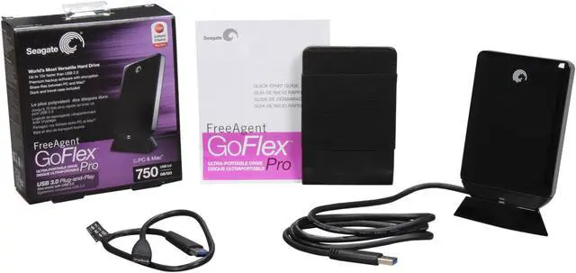 Alt view image 5 of 5 - Seagate FreeAgent GoFlex Pro 750GB USB 3.0 Ultra-Portable Hard Drive