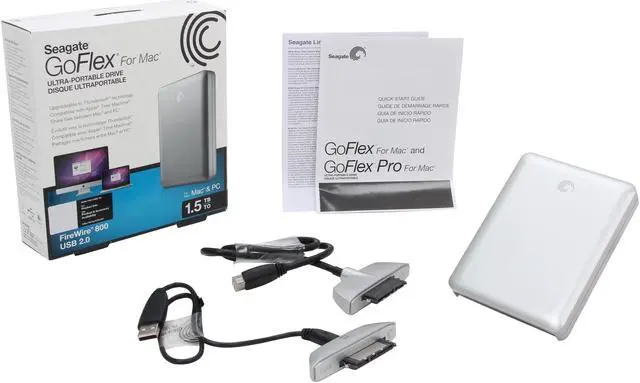 Alt view image 5 of 5 - Seagate GoFlex for Mac 1.5TB Ultra-Portable Hard Drive (Silver)