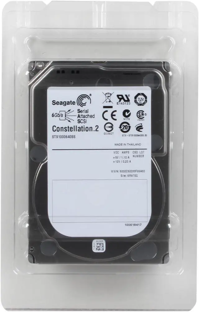 Alt view image 5 of 5 - Seagate Constellation.2 HDD-ST91000640SS 1TB 7200 RPM 64MB Cache SAS 6Gb/s 2.5" Internal Enterprise Hard Drive
