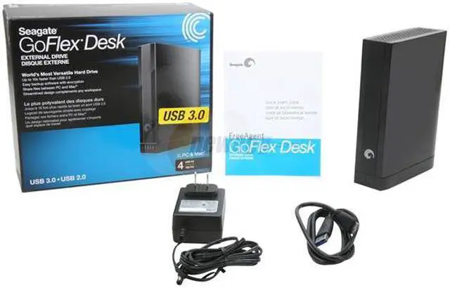 Alt view image 5 of 5 - Seagate FreeAgent GoFlex Desk 4TB USB 3.0 Desktop External Hard Drive