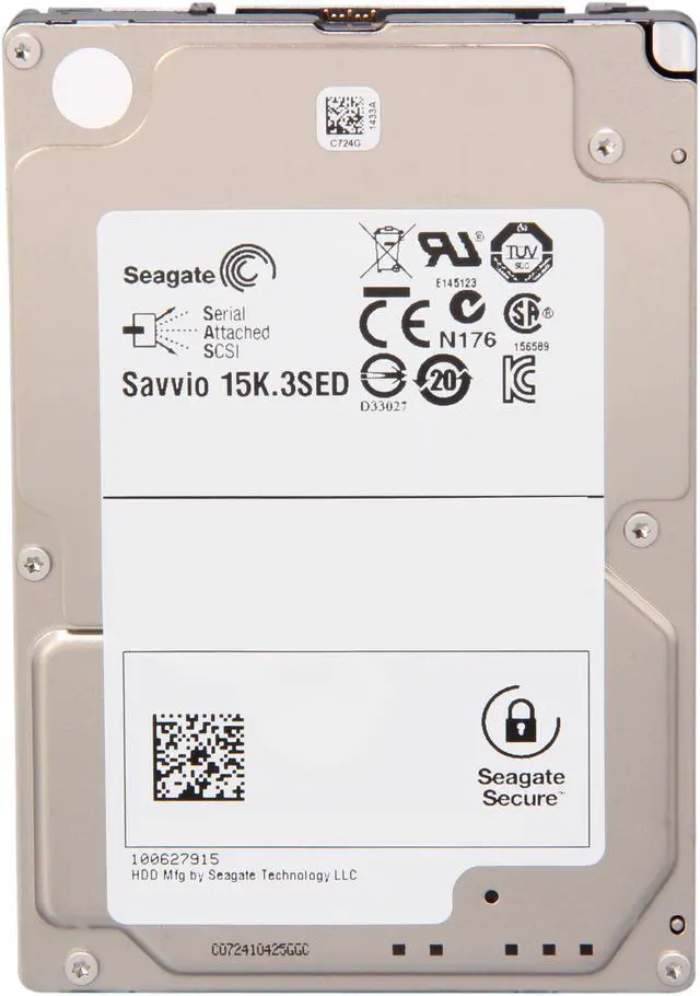 Alt view image 2 of 6 - Seagate Savvio 15K.3 ST9146753SS 146GB 15000 RPM 64MB Cache SAS 6Gb/s 2.5" Internal Enterprise Hard Drive with Secure Encryption Bare Drive