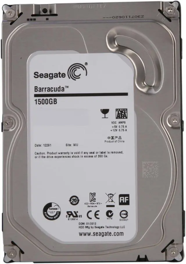 Alt view image 2 of 4 - Seagate BarraCuda ST1500DM003 1.5TB 7200 RPM 64MB Cache SATA 6.0Gb/s 3.5" Internal Hard Drive Bare Drive