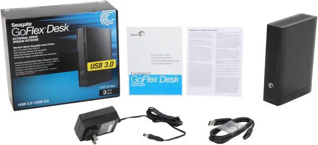 Alt view image 5 of 5 - Seagate FreeAgent GoFlex Desk 3TB USB 3.0 Desktop External Hard Drive