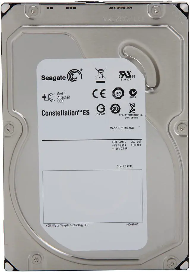 Alt view image 2 of 4 - Seagate Constellation ES ST1000NM0001 1TB 7200 RPM 64MB Cache SAS 6Gb/s 3.5" Internal Enterprise Hard Drive Bare Drive