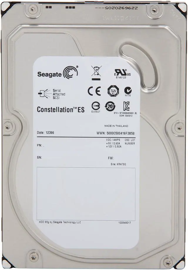 Alt view image 2 of 4 - Seagate Constellation ES ST500NM0001 500GB 7200 RPM 64MB Cache SAS 6Gb/s 3.5" Internal Enterprise Hard Drive Bare Drive