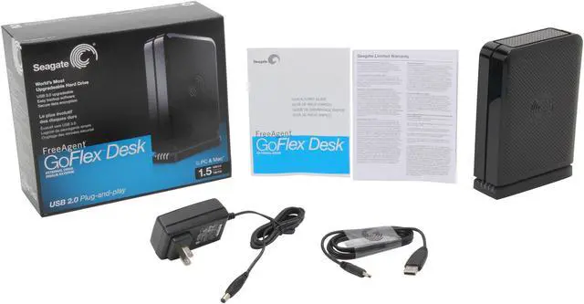 Alt view image 5 of 5 - Seagate FreeAgent GoFlex Desk 1.5TB USB 2.0 3.5" External Hard Drive STAC1500100 Black