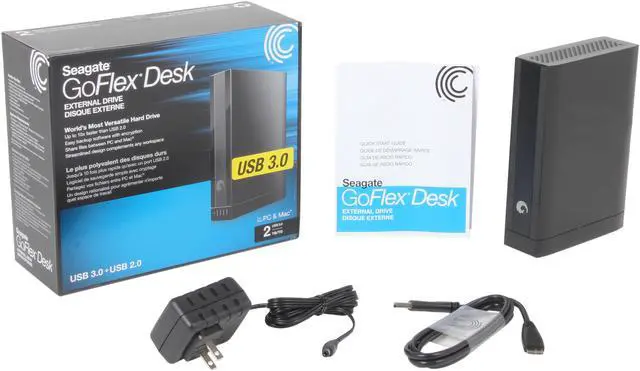 Alt view image 5 of 5 - Seagate GoFlex Desk Kit 2TB USB 3.0 3.5" External Hard Drive STAC2000106 Black