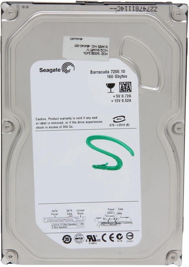 Alt view image 2 of 4 - Seagate ST3160815AS 160GB 7200 RPM 8MB Cache SATA 3.0Gb/s 3.5" Internal Hard Drive Bare Drive