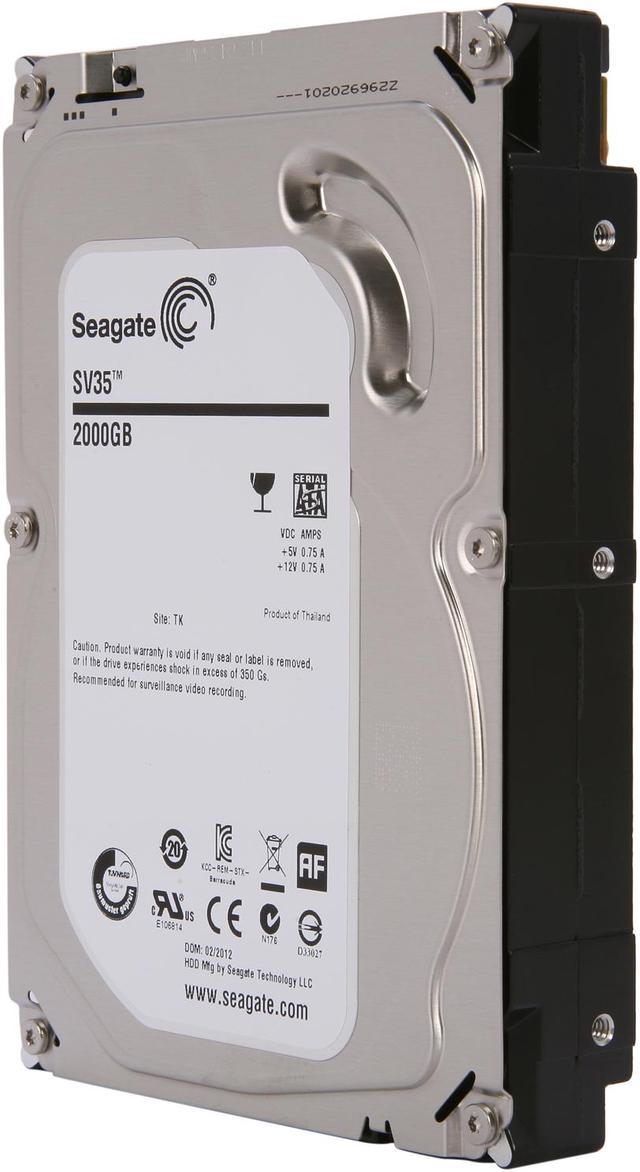 Sydamerika elektropositive trappe Seagate SV35.6 ST2000VX000 2TB 7200 RPM 64MB Cache SATA 6.0Gb/s 3.5"  Surveillance Hard Drive Bare Drive - Newegg.com