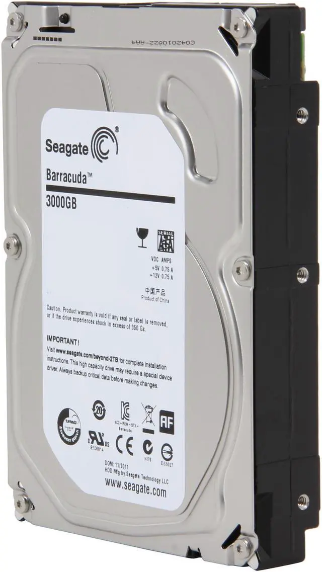 Alt view image 2 of 5 - Seagate BarraCuda STBD3000100 3TB 7200 RPM 64MB Cache SATA 6.0Gb/s 3.5" Internal Hard Drive Kit Retail Packaging