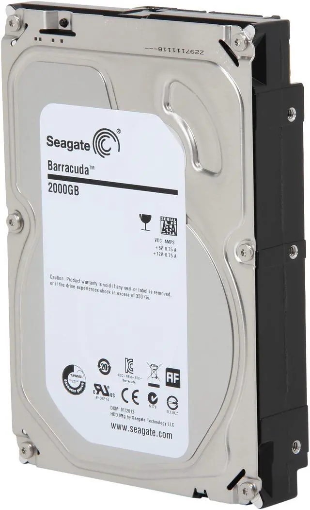 Alt view image 2 of 5 - Seagate BarraCuda STBD2000101 2TB 7200 RPM 64MB Cache SATA 6.0Gb/s 3.5" Internal Hard Drive Retail Packaging