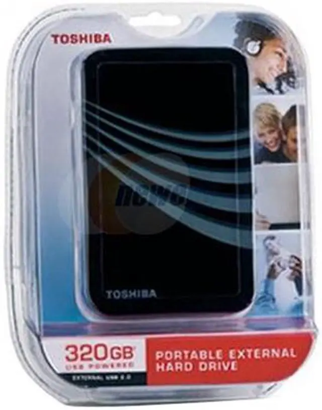 Alt view image 4 of 4 - TOSHIBA 320GB Black with blue flower pattern External Hard Drive 3 Year Manufacturer Warranty HDDR320E03X