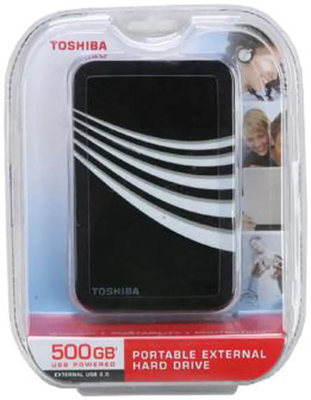 Alt view image 4 of 4 - TOSHIBA 500GB USB 2.0 2.5" External Hard Drive HDDR500E03X Frost White & Black