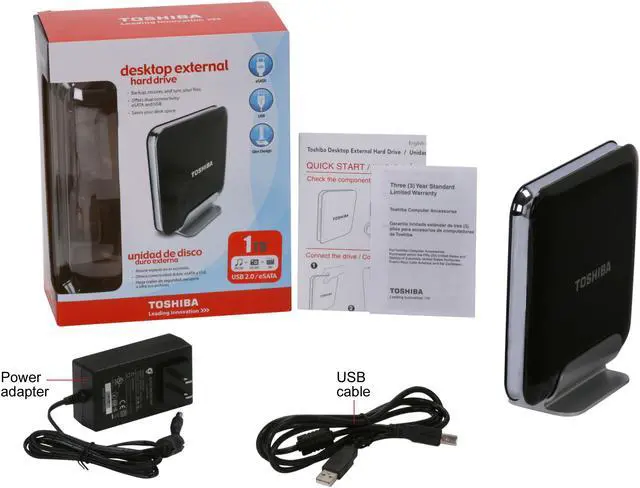 Alt view image 10 of 10 - TOSHIBA 1TB Black External Hard Drive 1 year Manufacturer Warranty PH3100U-1EXB