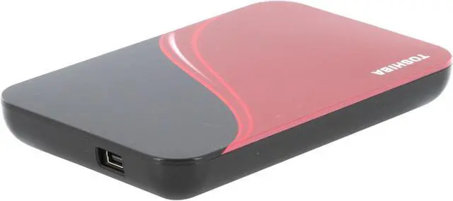 Alt view image 3 of 9 - TOSHIBA 640GB USB 2.0 2.5" Portable External Hard Drive HDDR640E04XR Rocket Red