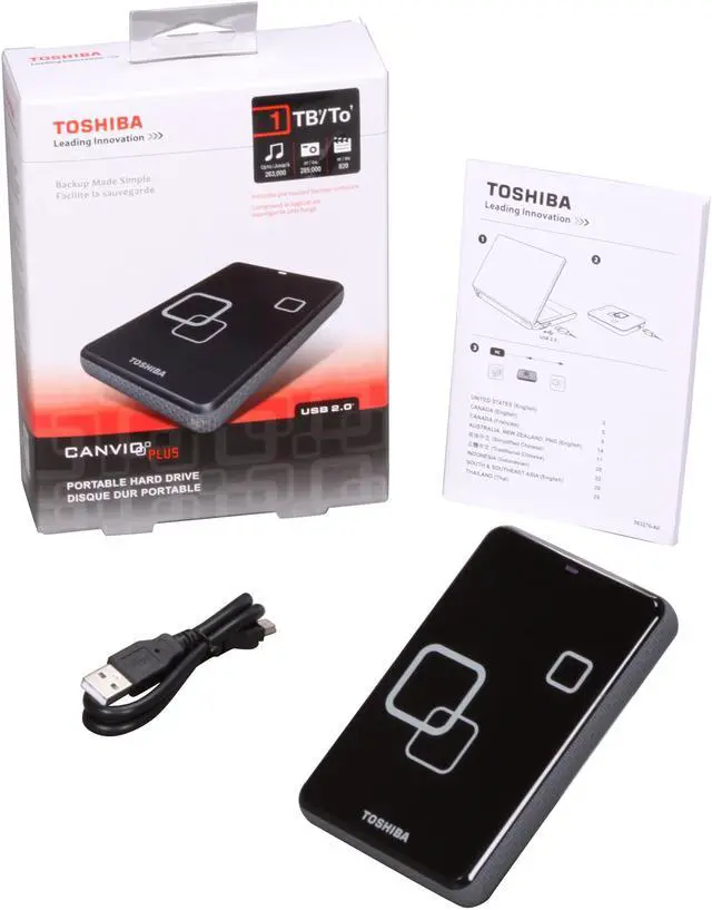Alt view image 4 of 4 - TOSHIBA Canvio Plus 1TB USB 2.0 2.5" Portable Hard Drive E05A100PBU2XK Raven Black