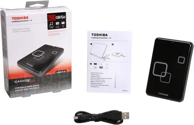 Alt view image 6 of 6 - TOSHIBA Canvio Plus 750GB USB 2.0 2.5" Portable Hard Drive E05A075PBU2XK Raven Black