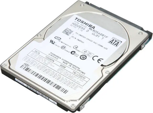 Main image of TOSHIBA MK8054GSYF 80GB 7200 RPM 16MB Cache SATA 3.0Gb/s 2.5" Internal Notebook Hard Drive Bare Drive