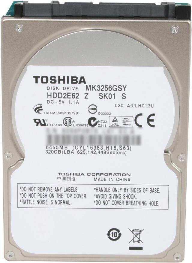 TOSHIBA MK3256GSY 320GB 7200 RPM 16MB Cache SATA 3.0Gb/s 2.5