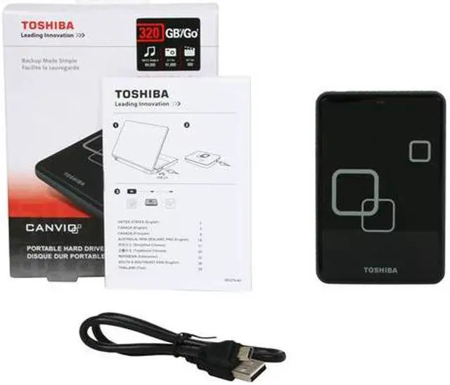 Alt view image 3 of 3 - TOSHIBA Canvio 320GB USB 2.0 2.5" Portable External Hard Drive E05A032CAU2XK Raven Black