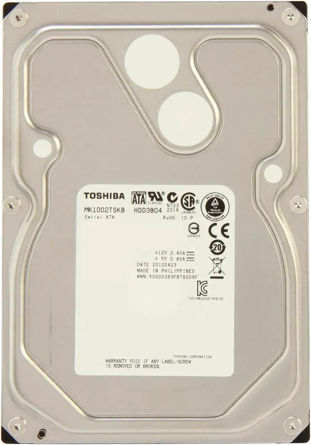 Alt view image 2 of 4 - TOSHIBA MK1002TSKB 1TB 7200 RPM 64MB Cache SATA 3.0Gb/s 3.5" Enterprise Hard Drive