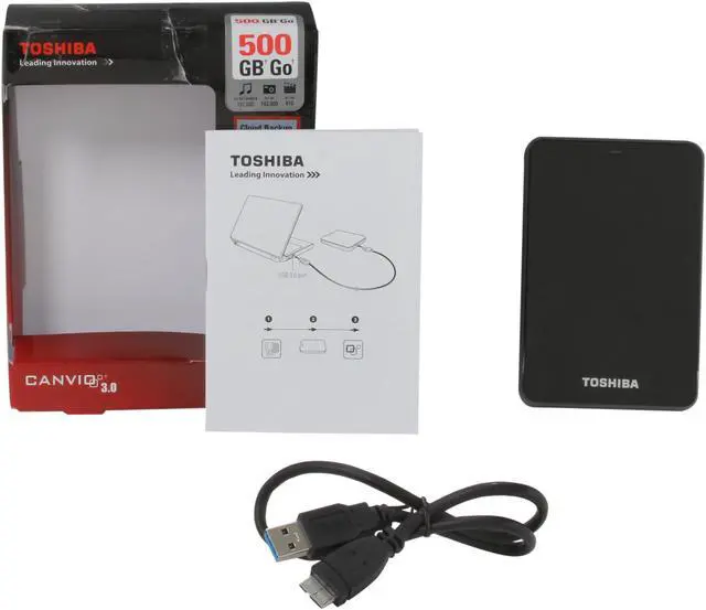 Alt view image 5 of 5 - TOSHIBA 500GB Canvio 3.0 Portable Hard Drive USB 3.0 Model HDTC605XK3A1 Black