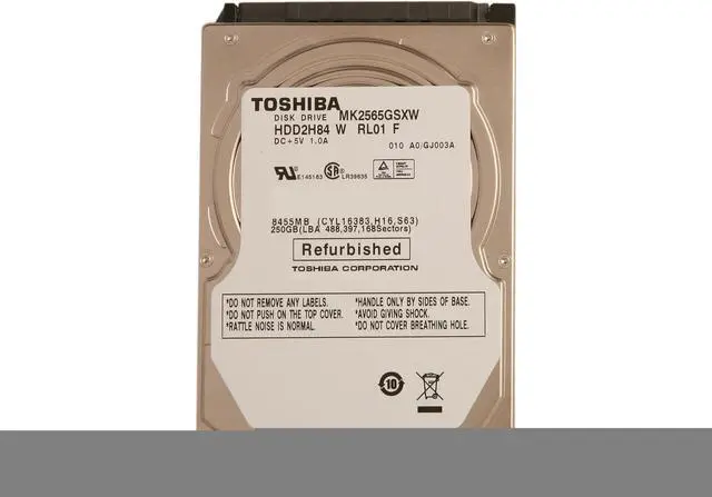 Alt view image 2 of 4 - TOSHIBA MK2565GSX 250GB 5400 RPM 8MB Cache SATA 3.0Gb/s 2.5" Internal Notebook Hard Drive Bare Drive