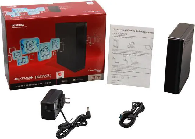 Alt view image 6 of 6 - TOSHIBA Canvio Desk 3TB USB 3.0 Desktop External Hard Drive HDWC130XK3J1 Black