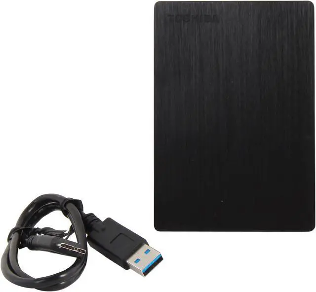 Alt view image 5 of 6 - TOSHIBA 500GB Canvio Slim Portable Hard Drive USB 3.0 Model HDTD105XK3D1 Black