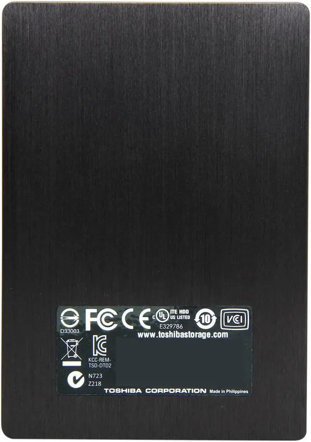 Alt view image 3 of 5 - TOSHIBA 1TB Canvio Slim II Portable External Hard Drive for PCs USB 3.0 Model HDTD210XK3E1 Black