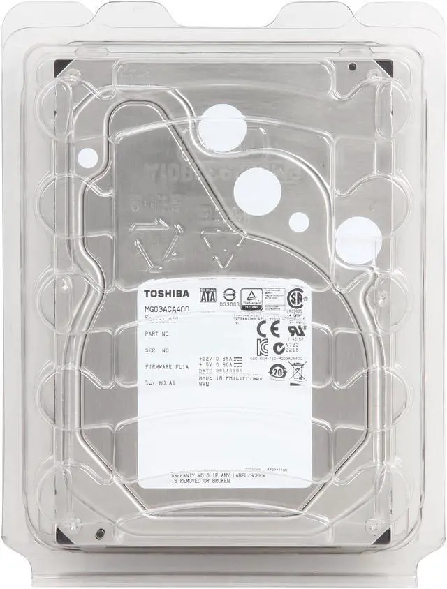 Alt view image 5 of 5 - TOSHIBA MG03ACA400 4TB 7200 RPM 64MB Cache SATA 6.0Gb/s 3.5" Enterprise Hard Drive Bare Drive